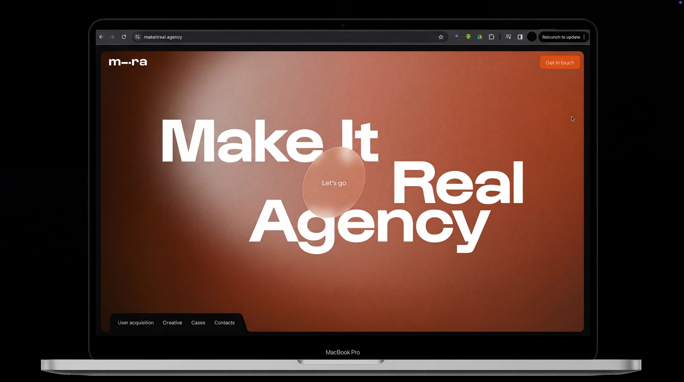 MIRA — makeitreal.agency на MacBook Pro